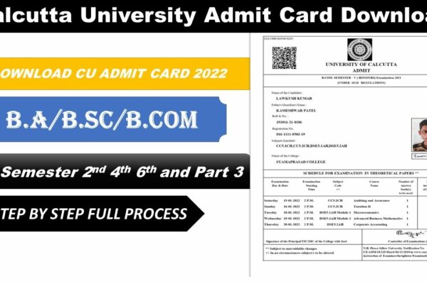 Download Your Calcutta University Admit Card for 2023 CU Semester from cuexam.net